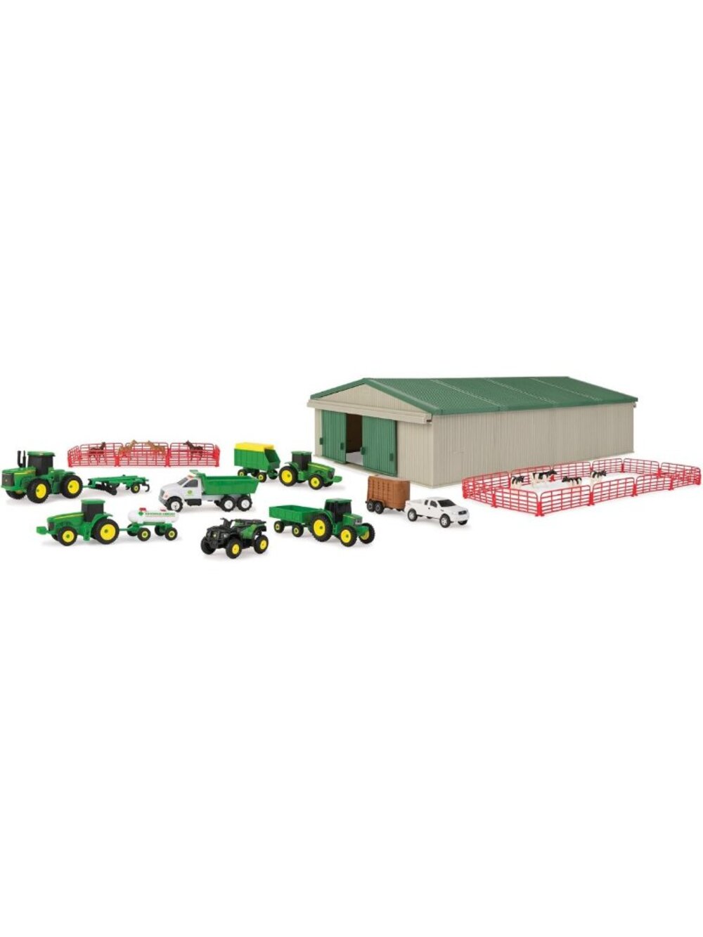 Farm Toys Playset - 70 Piece 1:64 Scale Tractor & Vehicle Set for Kids